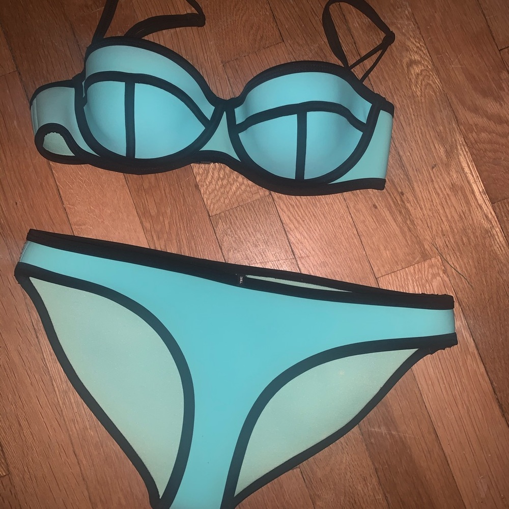 Blue Triangl Bikini set
